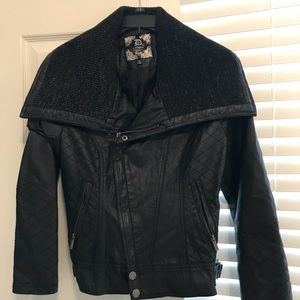 Stylish faux leather jacket